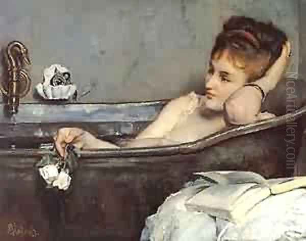 The Bath Oil Painting by Aime Stevens
