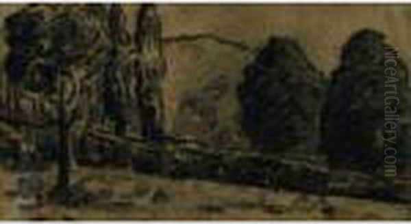 La Colline
 11 X 20.50 Cm Oil Painting by Claude Emile Schuffenecker