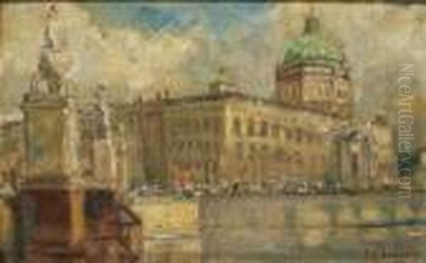 Veduta Del Berliner Schloss Oil Painting by Eugenio Scorzelli