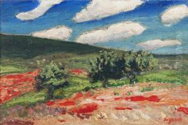 Paysage Rouge Oil Painting by Rene Seyssaud