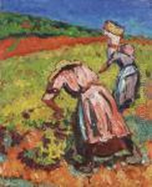 Les Moissons Oil Painting by Rene Seyssaud
