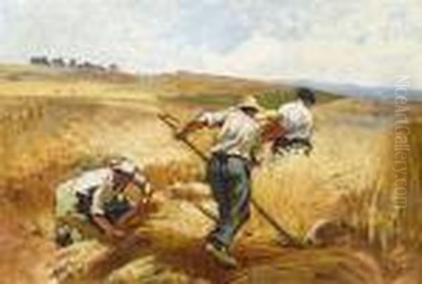 Les Moissonneurs. Oil Painting by Rene Seyssaud
