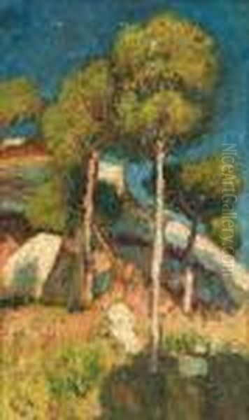Le Guebi A St Chamas, Vers 1908/1910. Oil Painting by Rene Seyssaud