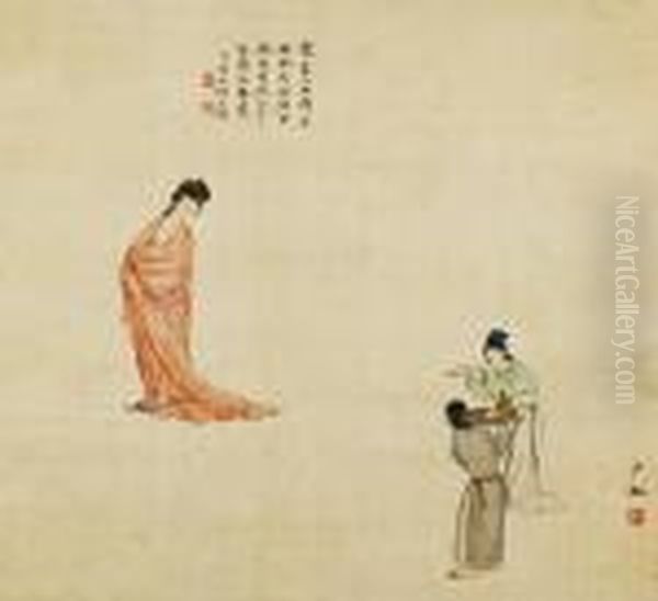 After Bath Oil Painting by Chen Shaomei