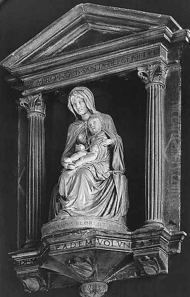Madonna with the Child I Oil Painting by Jacopo Sansovino