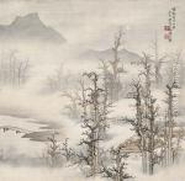 Studying In The Grove Oil Painting by Chen Shaomei Studying In The Grove Oil Painting by Chen Shaomei