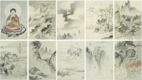 Various Aspects Of Guanyin Oil Painting by Chen Shaomei Various Aspects Of Guanyin Oil Painting by Chen Shaomei