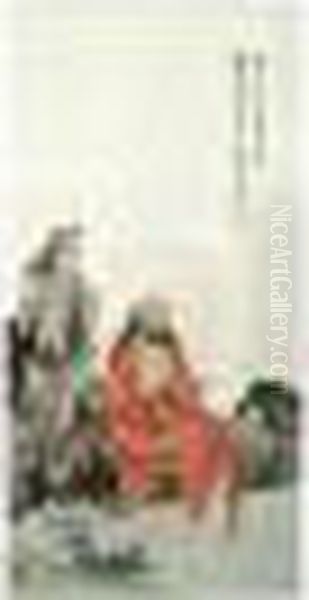 Buddhist Figure Oil Painting by Chen Shaomei