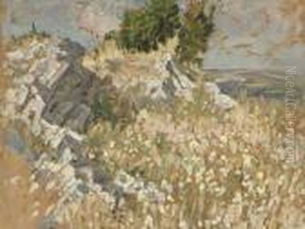 Coastal Landscape Oil Painting by Dorothea Sharp