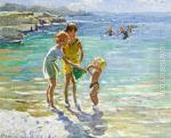 At The Seaside Oil Painting by Dorothea Sharp