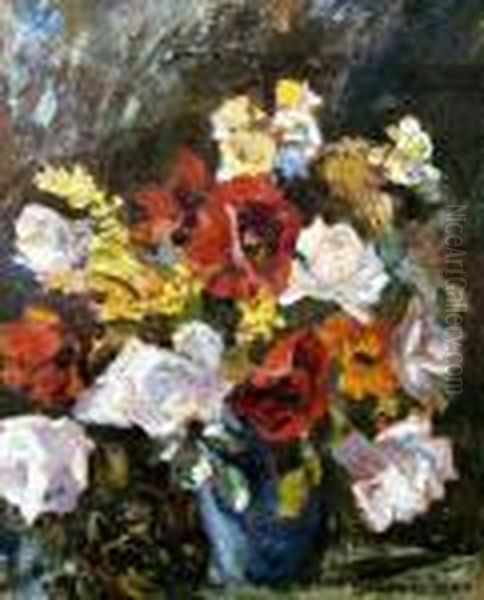 Floral Still Life Oil Painting by Dorothea Sharp