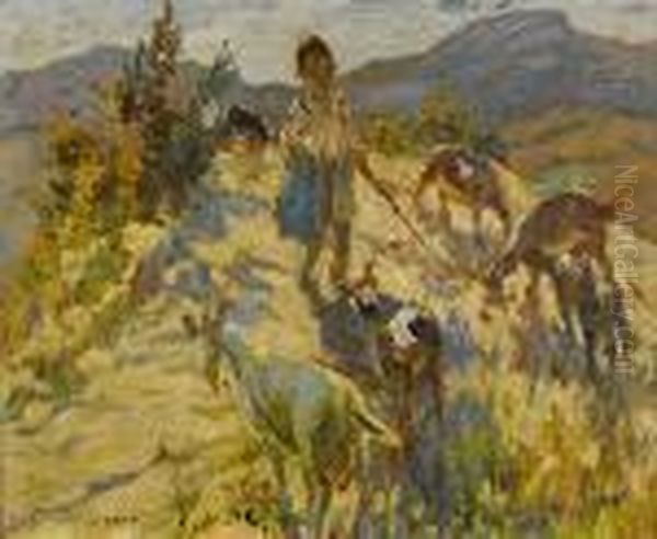 The Little Shepherd Oil Painting by Dorothea Sharp