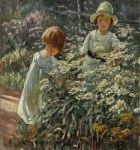 Picking Daisies Oil Painting by Dorothea Sharp