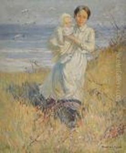 Mother And Child On The Coast