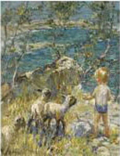 Springtime Oil Painting by Dorothea Sharp