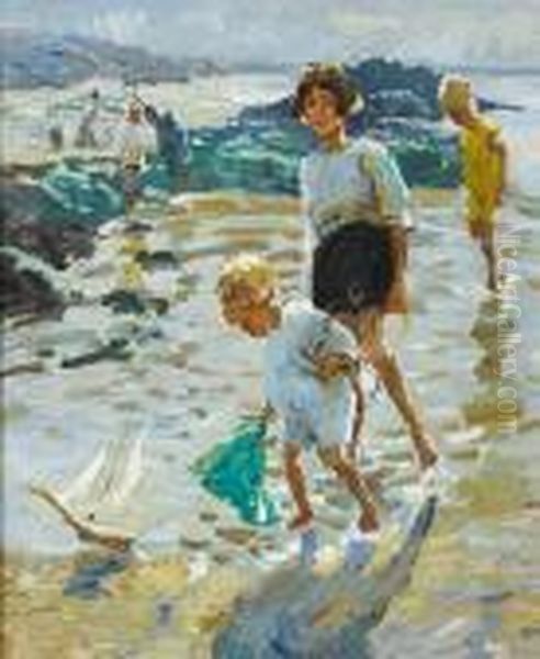 The Young Shrimper Oil Painting by Dorothea Sharp