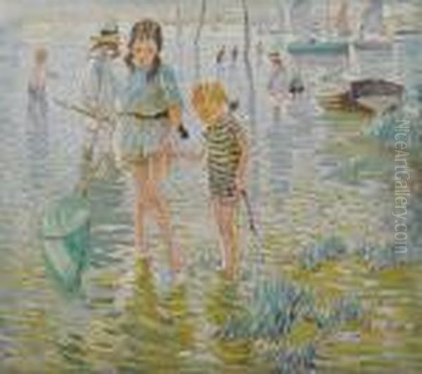 Gone Fishing Oil Painting by Dorothea Sharp