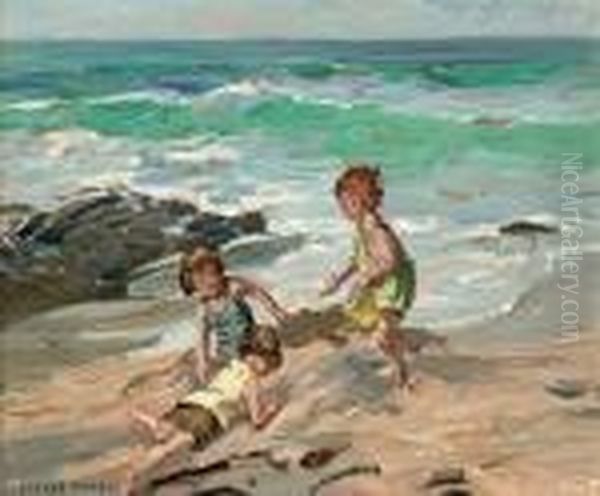 Sand Castles By The Sea Oil Painting by Dorothea Sharp