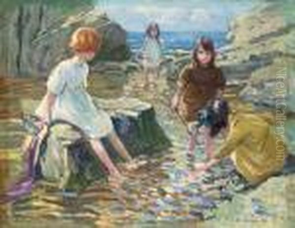 The Cup And Saucer Pool Oil Painting by Dorothea Sharp
