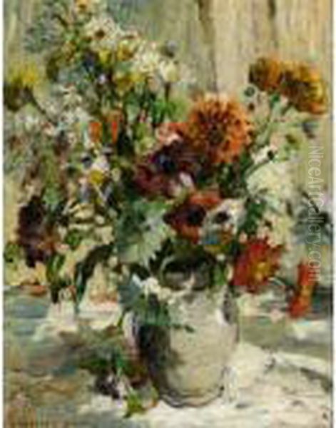 A Summer Bouquet Oil Painting by Dorothea Sharp