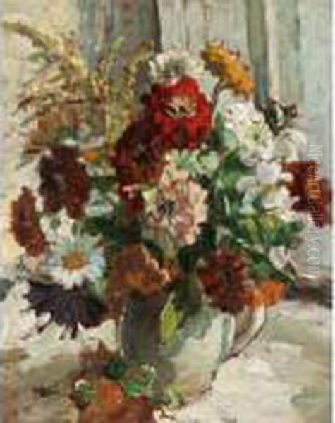 Still Life With Flowers Oil Painting by Dorothea Sharp