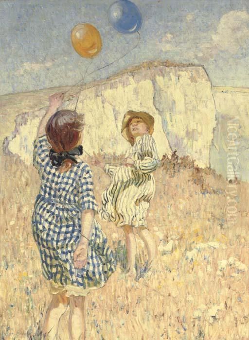 The Balloon Game Oil Painting by Dorothea Sharp
