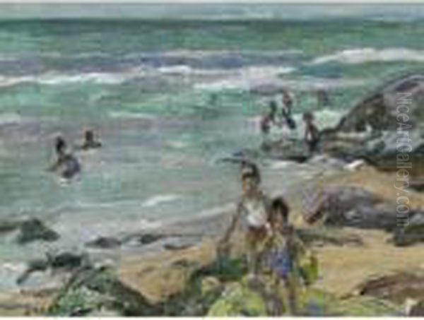 Summertime In Cornwall Oil Painting by Dorothea Sharp