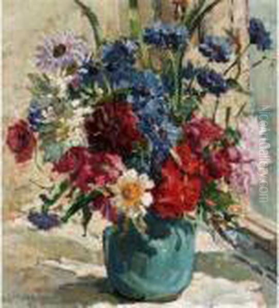 Still Life With Spring Flowers Oil Painting by Dorothea Sharp