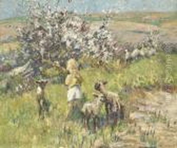 Springtime Oil Painting by Dorothea Sharp