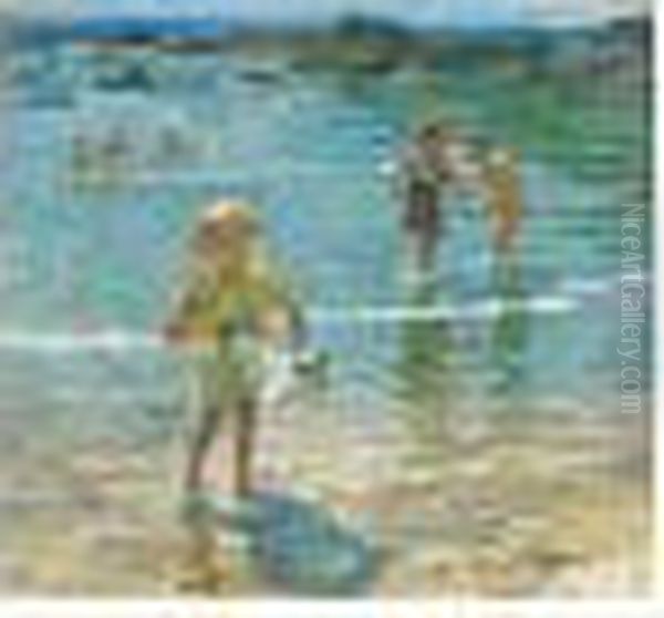On The Beach Oil Painting by Dorothea Sharp