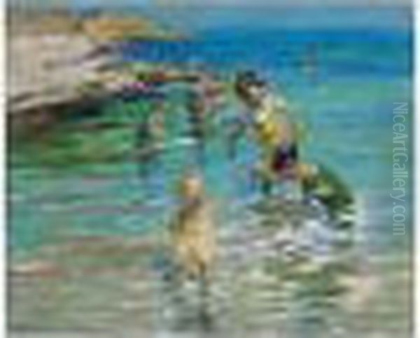 Children Bathing Oil Painting by Dorothea Sharp