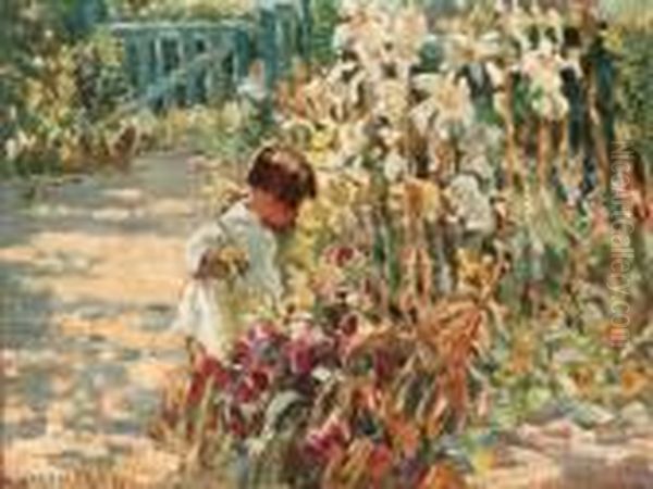 Picking Flowers Oil Painting by Dorothea Sharp