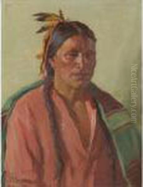 Hunting Son Oil Painting by Joseph Henry Sharp