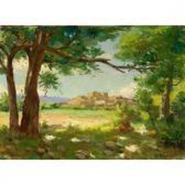 South Pueblo - Taos Oil Painting by Joseph Henry Sharp