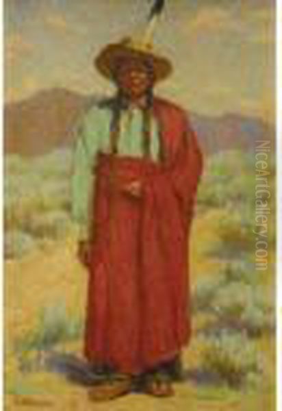 Eagle Star, New Mexico Oil Painting by Joseph Henry Sharp