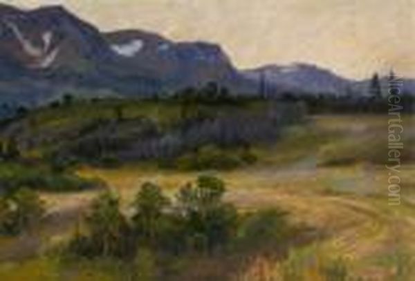 Evening In Blackfoot Country Oil Painting by Joseph Henry Sharp