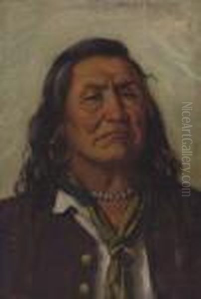 Chief Deaf Bull Oil Painting by Joseph Henry Sharp