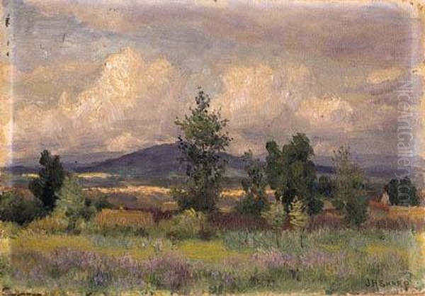 View From Kit Carson's Tomb Oil Painting by Joseph Henry Sharp