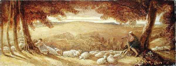 Evening Pasture, c.1860-70 Oil Painting by James Smetham