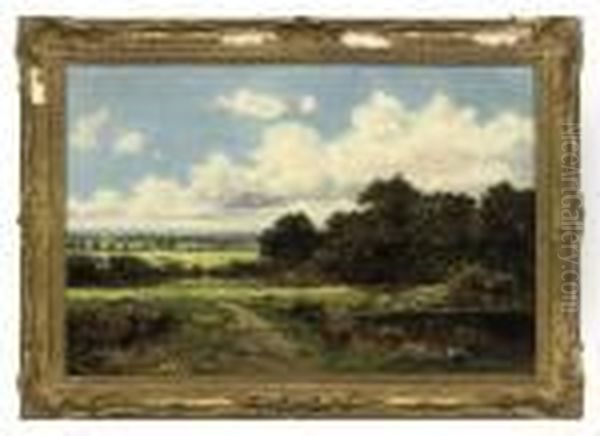 Resting In The Fields Oil Painting by Daniel Sherrin