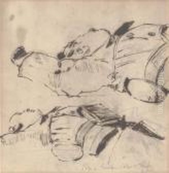 Study For 'the Soldiers Of King Albert The Ready' Oil Painting by Walter Richard Sickert
