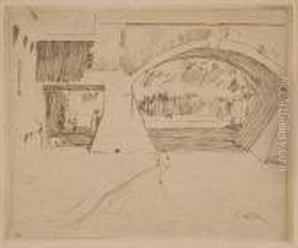 Archway Over Canal Oil Painting by Walter Richard Sickert Archway Over Canal Oil Painting by Walter Richard Sickert