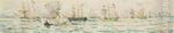 Bateaux A Saint-malo Oil Painting by Paul Signac