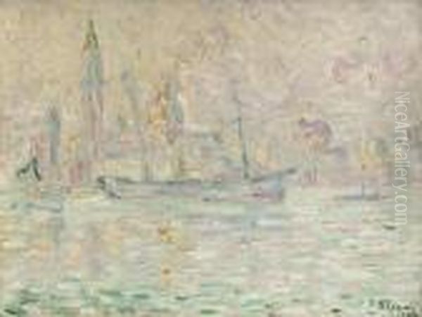 Venise, Matin Oil Painting by Paul Signac