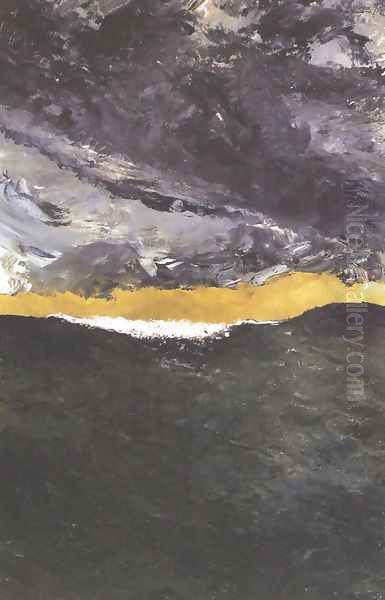 Wave VII Oil Painting by August Strindberg