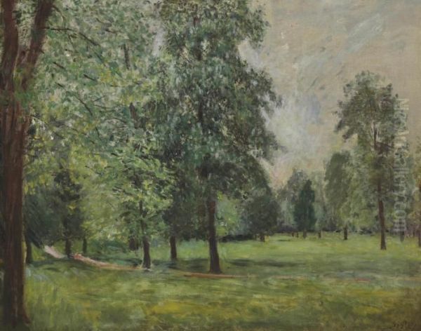 Le Parc A Sevres Oil Painting by Alfred Sisley