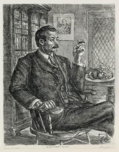 Robert Henri Painter Oil Painting by John Sloan