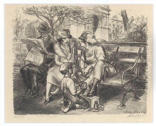 Washington Square Oil Painting by John Sloan