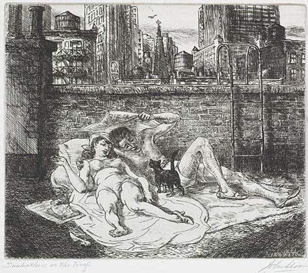 Untitled Oil Painting by John Sloan