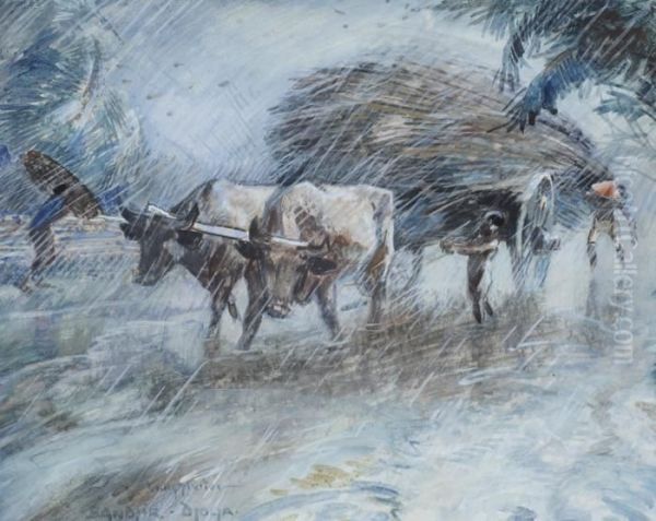 Bandjir Djocja Oil Painting by Willy Sluyters